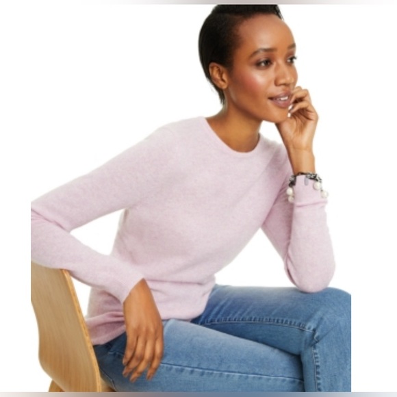 Charter Club Luxury Crew Sweater Cashmere Chantilly Pink Size Petite Small. New! - Picture 4 of 7